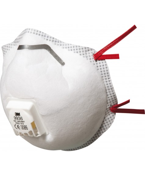 Boîte de 5 masques jetables pliables anti-poussière avec soupape 9936 - 3M