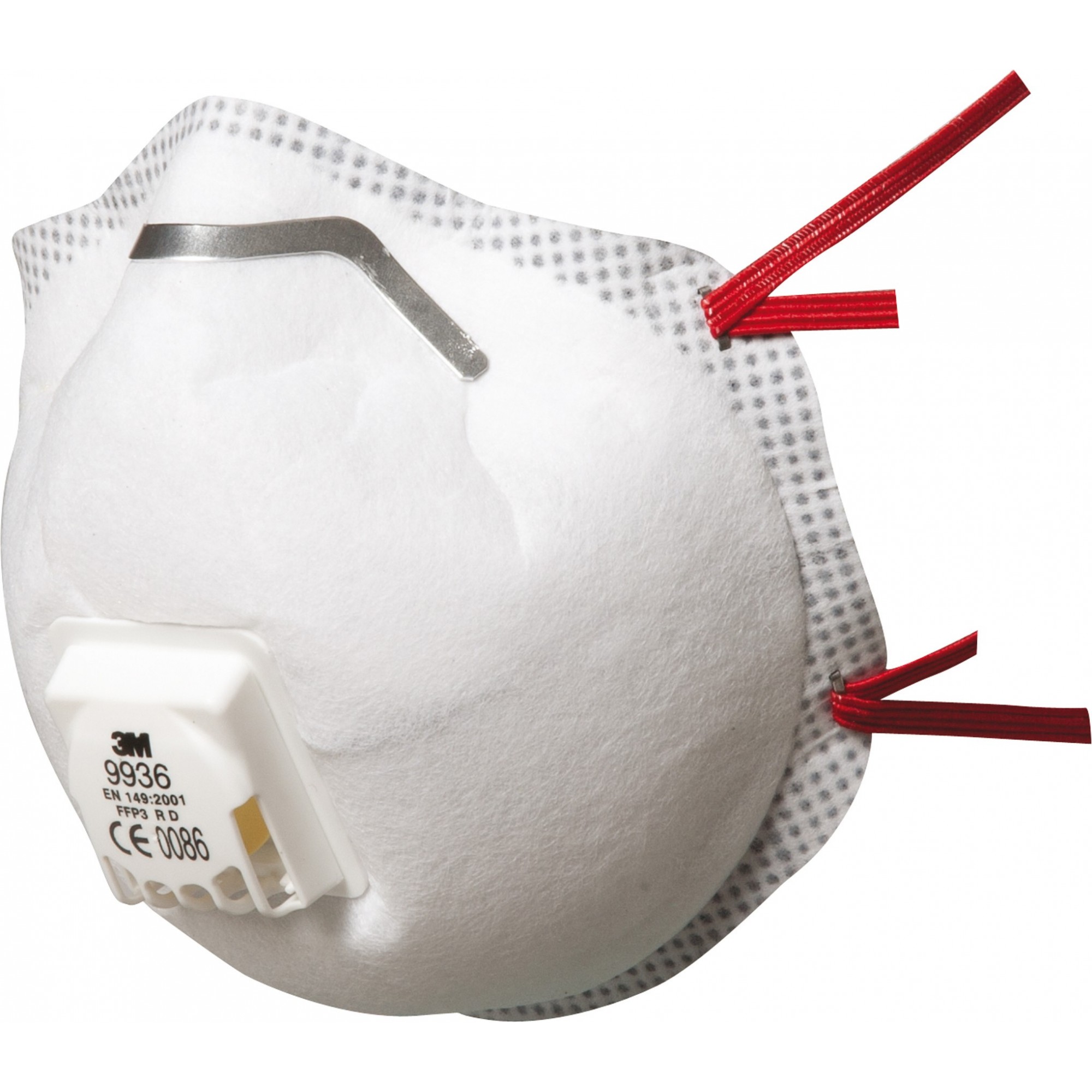 Boîte de 5 masques jetables pliables anti-poussière avec soupape 9936 - 3M