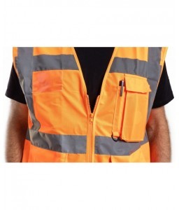 GILET HAUTE VISIBILITE LUMEN MULTIPOCHES RECYCLÉ - Sécuritop - SECURITOP - Vêtements haute-visibilité - 6