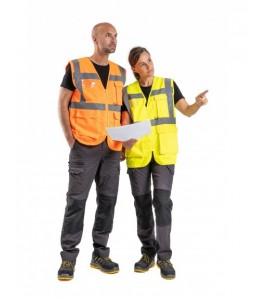 GILET HAUTE VISIBILITE LUMEN MULTIPOCHES RECYCLÉ - Sécuritop - SECURITOP - Vêtements haute-visibilité - 8