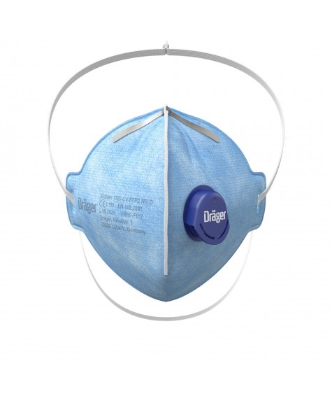 Boîte de 10 masques jetables pliables avec soupape FFP2 - DRAEGER