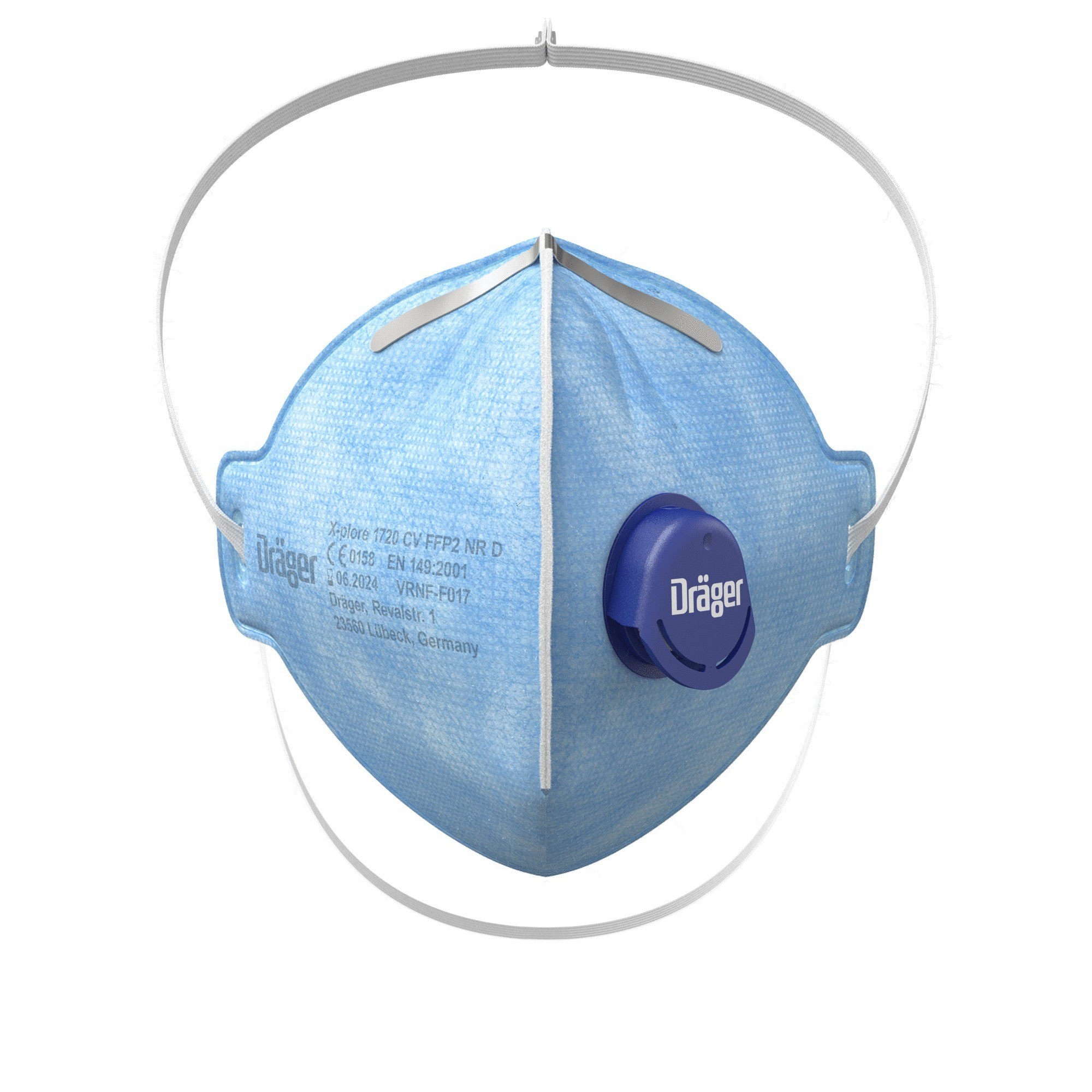 Boîte de 10 masques jetables pliables avec soupape FFP2 - DRAEGER