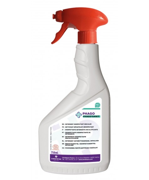 Spray détergent détartrant désinfectant ECOCERT PHAGO'SANIT - CHRISTEYNS