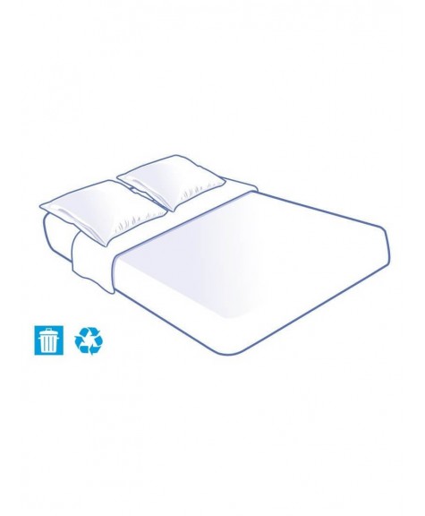Kit literie Alèse Housse - 2 Taies Oreillers - 1 Drap plat jetables Confort 140x190cm