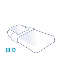 Kit Alèse Housse - 1 Taie - 1 Drap plat jetable Confort 90x190cm
