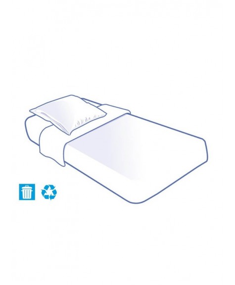 Kit Alèse Housse - 1 Taie - 1 Drap plat jetable Confort 90x190cm