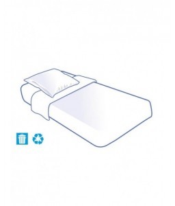 Kit Alèse Housse - 1 Taie - 1 Drap plat jetable Confort 90x190cm