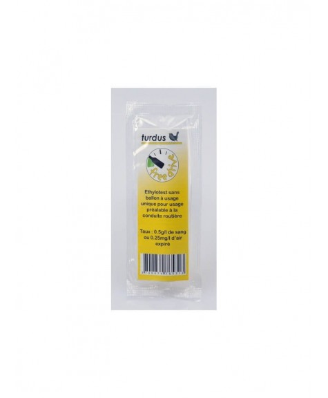 Ethylotest à usage unique sans ballon 0.5g