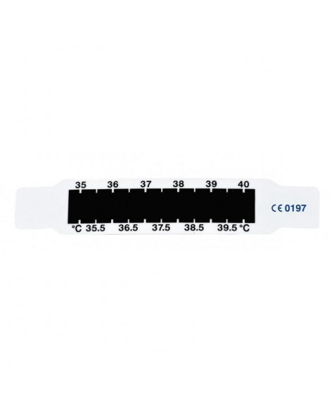 Thermomètre frontal à cristaux liquides