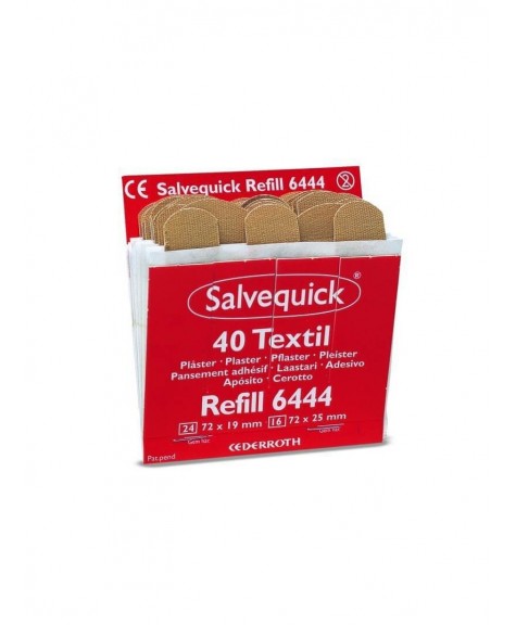 Recharge de 40 pansements tissés Salvequick - CEDERROTH