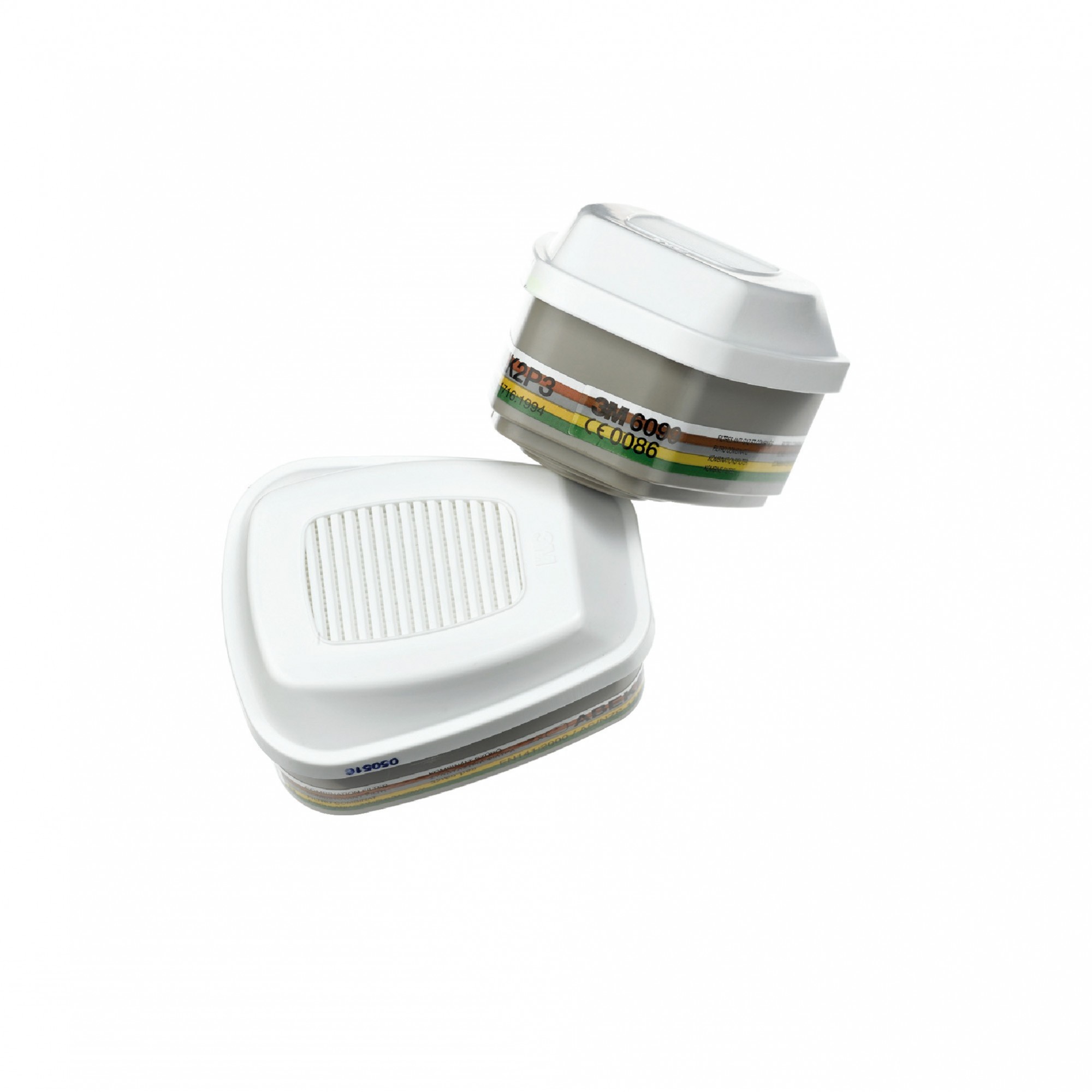 2 Filtres combinés anti-gaz et anti-particules vapeurs A2B2E2K2HgP3 6099 pour masques séries 6000 - 3M - 106