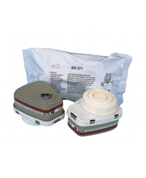 2 Filtres combinés anti-vapeurs organiques AXP3 NR 6098 pour masques séries 6000 - 3M - 666
