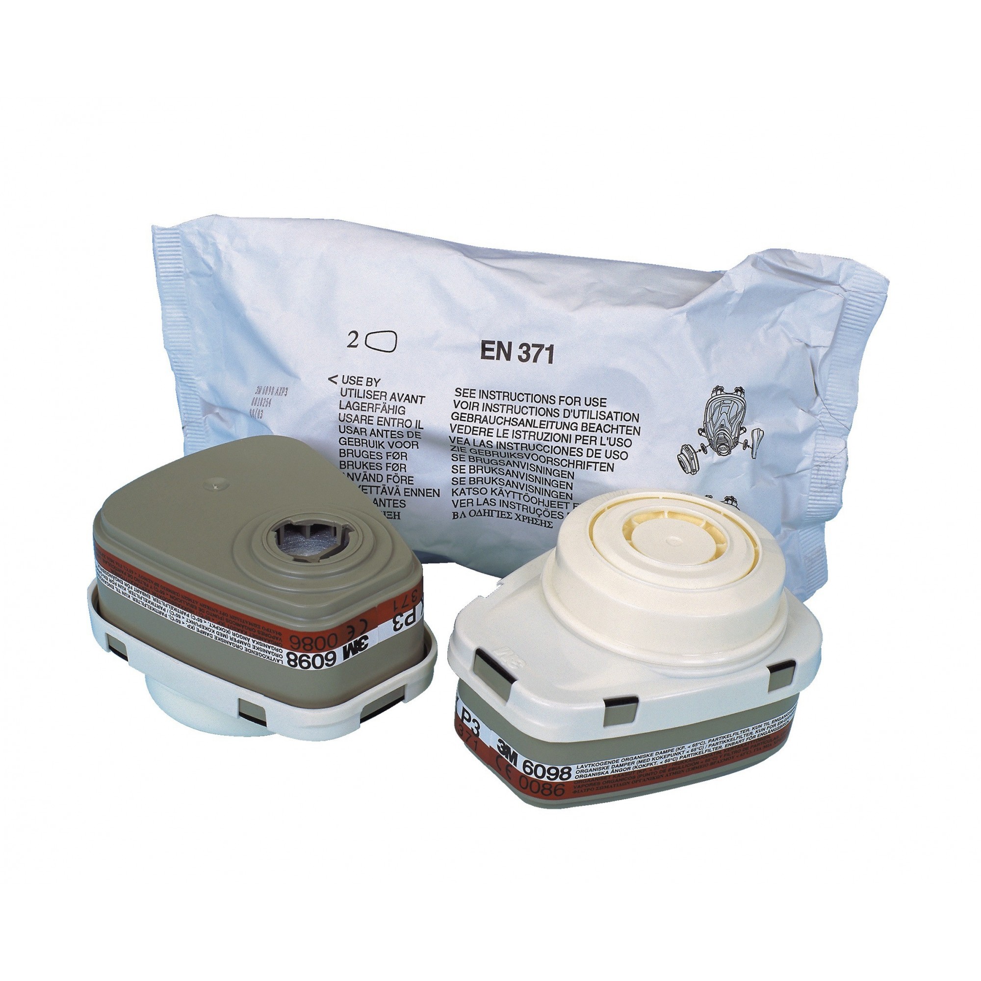 2 Filtres combinés anti-vapeurs organiques AXP3 NR 6098 pour masques séries 6000 - 3M - 666