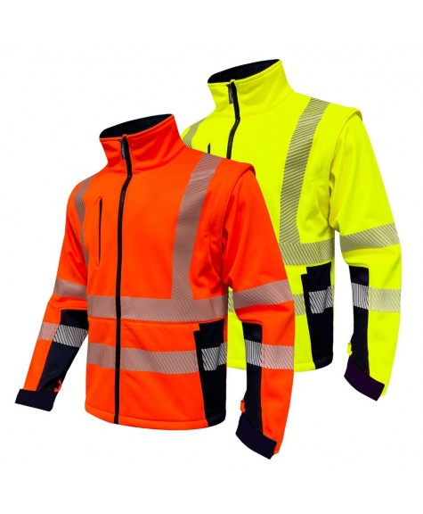 SOFTSHELL HAUTE VISIBILITE TREGANA RECYCLEE 3 COUCHES - Sécuritop - SECURITOP