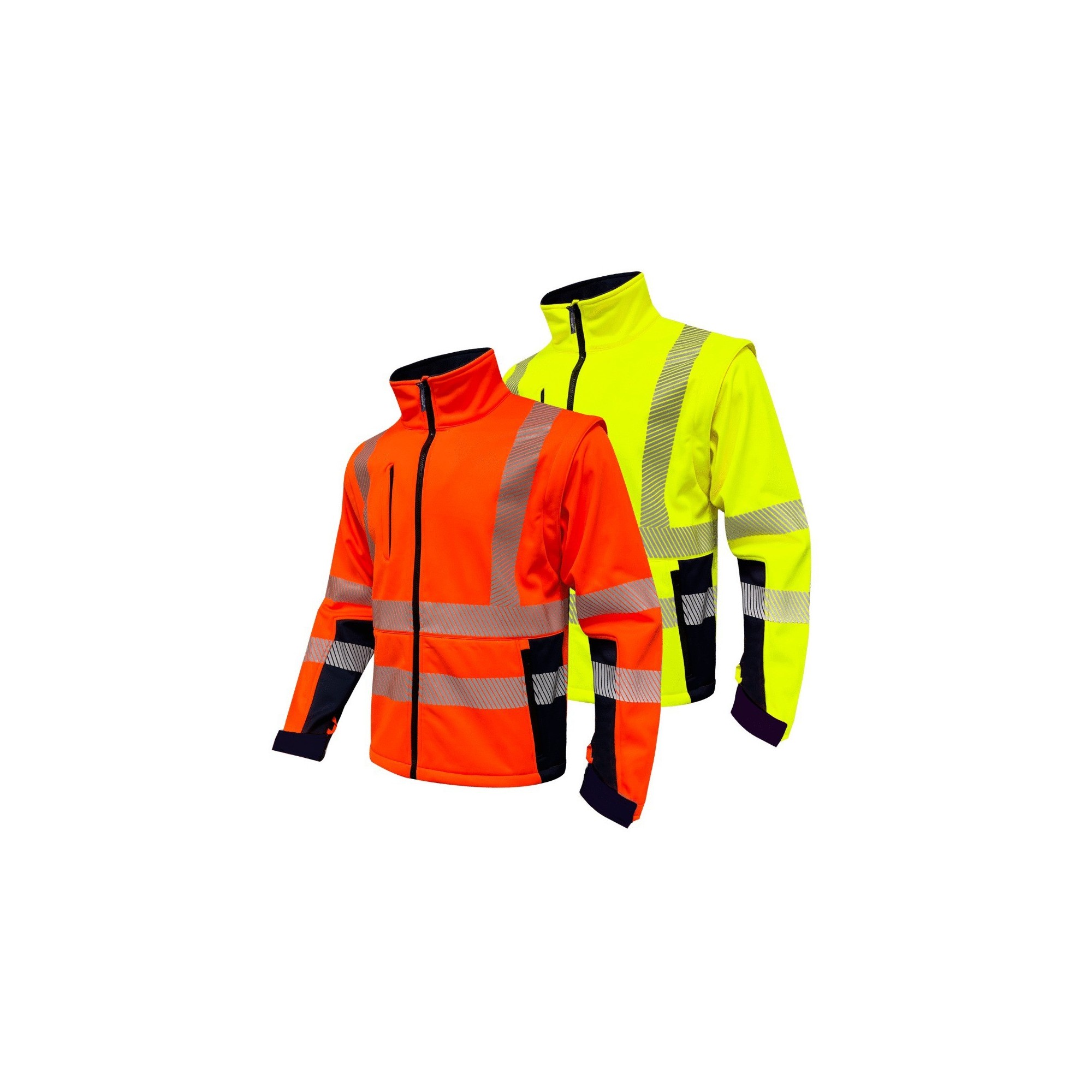 SOFTSHELL HAUTE VISIBILITE TREGANA RECYCLEE 3 COUCHES - Sécuritop - SECURITOP