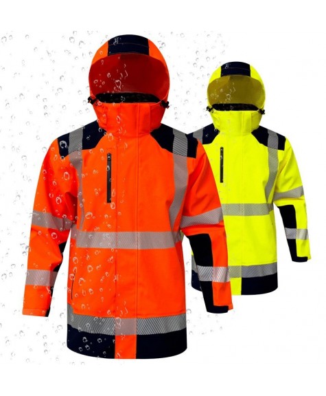 VESTE DE PLUIE HAUTE VISIBILITE LIMA RECYCLEE - SECURITOP