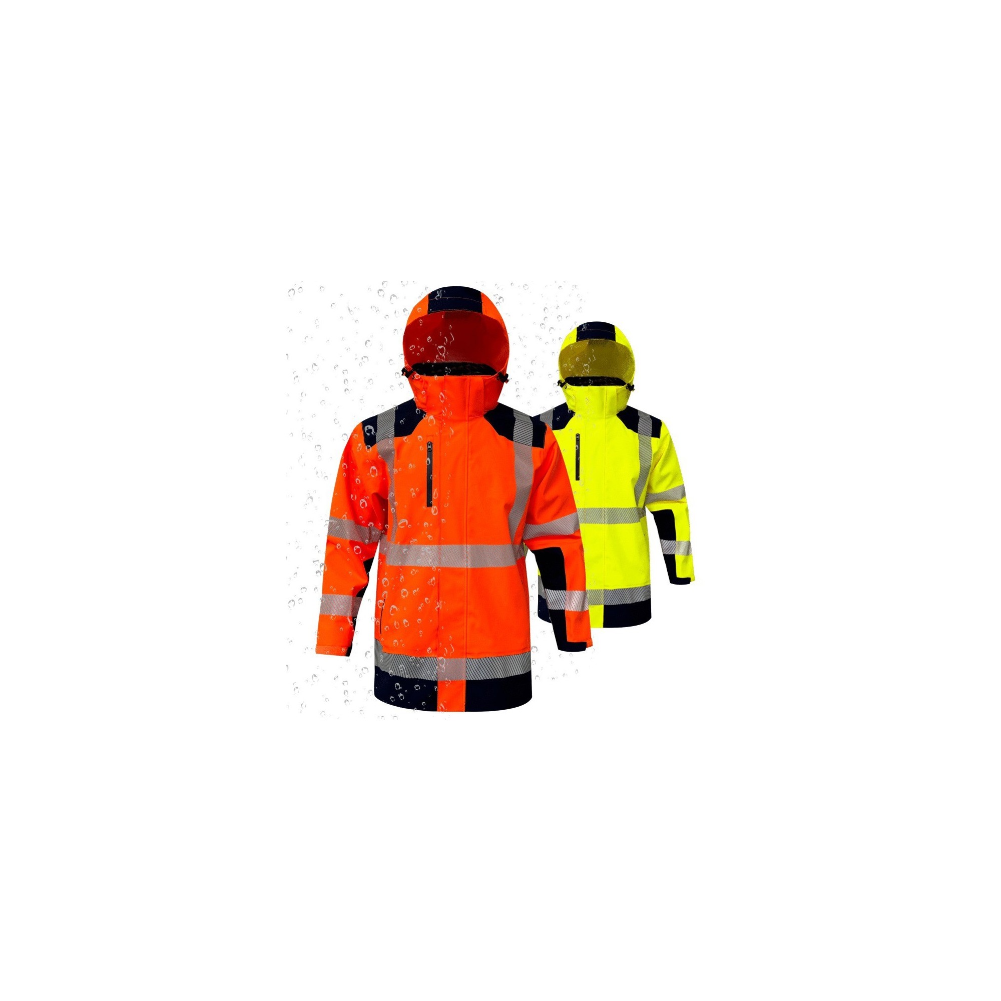 VESTE DE PLUIE HAUTE VISIBILITE LIMA RECYCLEE - SECURITOP