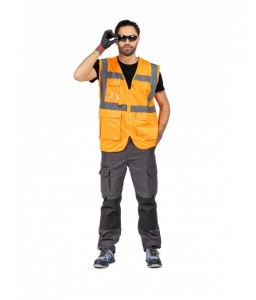 GILET HAUTE VISIBILITE LUMEN MULTIPOCHES RECYCLÉ - Sécuritop - SECURITOP - Vêtements haute-visibilité - 3