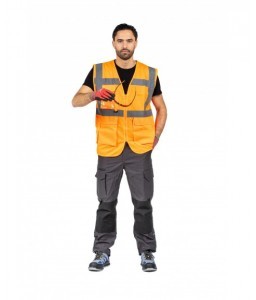 GILET HAUTE VISIBILITE LUMEN MULTIPOCHES RECYCLÉ - Sécuritop - SECURITOP - Vêtements haute-visibilité - 9