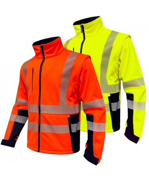 SOFTSHELL HAUTE VISIBILITE TREGANA RECYCLEE 3 COUCHES - Sécuritop - SECURITOP