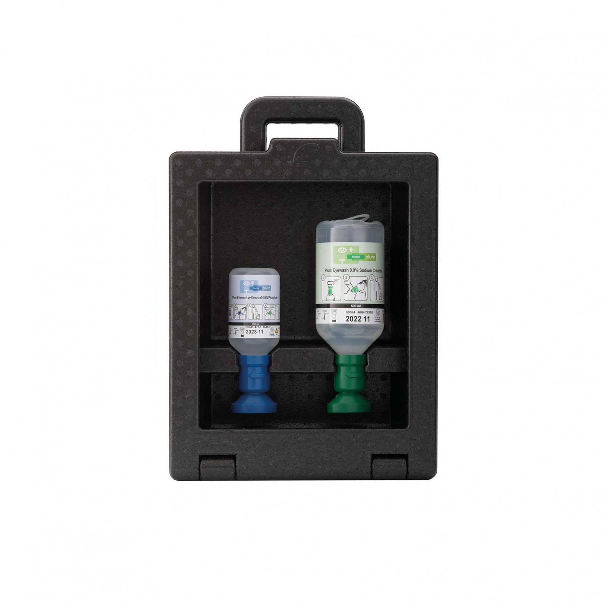 Coffret lave-oeil PLUM IBOX 1PH neutral et 1 solution saline - PLUM