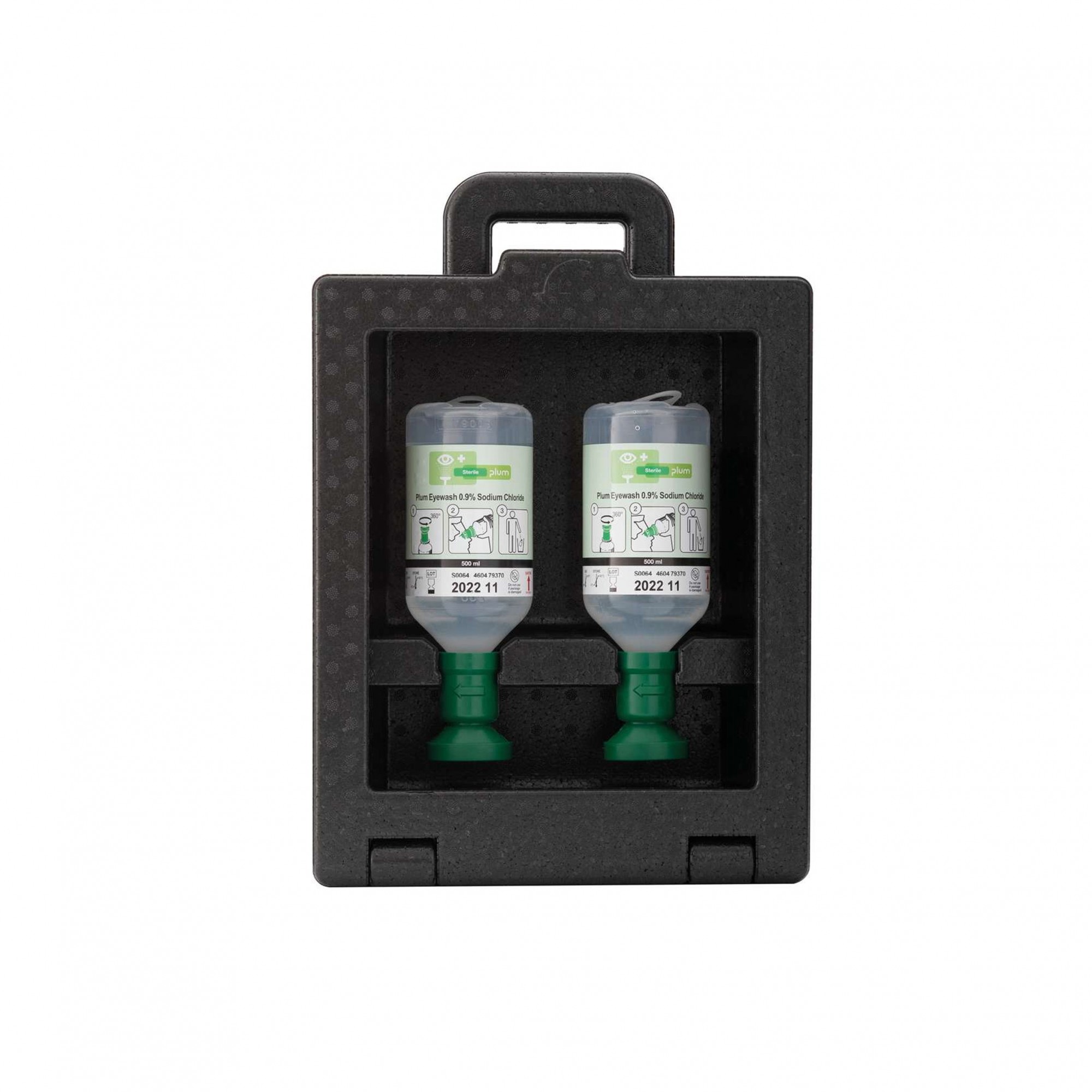 Coffret lave oeil PLUM IBOX 2 solutions salines 500mL - PLUM
