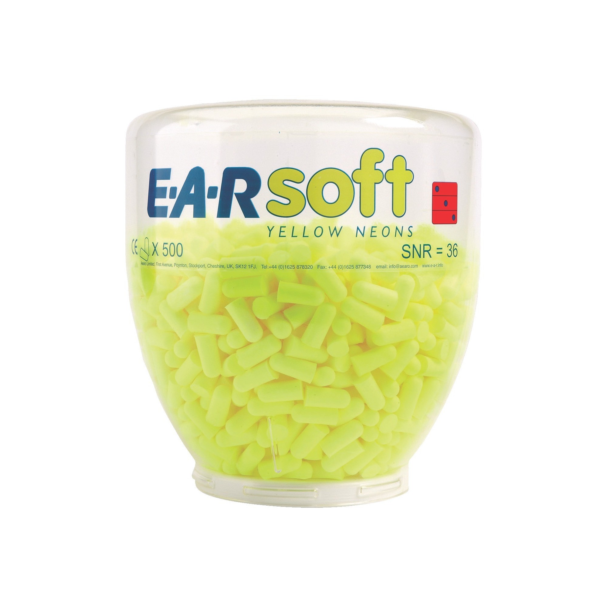 Bonbonne de 500 paires de bouchons d'oreilles jetables EARsoft™ NEON - 3M Bonbonne de 500 paires de bouchons d'oreilles jetables EARsoft™ NEON - 3M