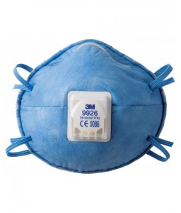 Boîte de 20 masques jetables coques anti-odeur avec soupape 9926 FFP2 - 3M Boîte de 20 masques jetables coques anti-odeur avec soupape 9926 FFP2 - 3M
