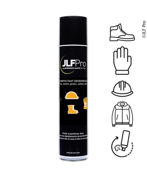 Spray désodorisant et désinfectant pour tous les EPI - JLF Pro Spray désodorisant et désinfectant pour tous les EPI - JLF Pro