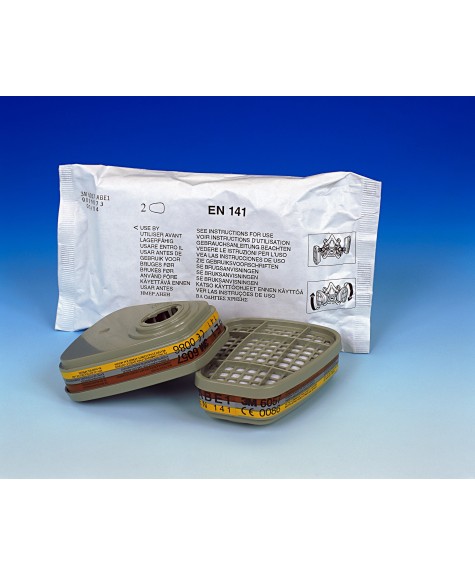 2 Filtres anti-gaz et vapeurs ABE1 6057 pour masques séries 6000 6500 et 7000 - 3M 2 Filtres anti-gaz et vapeurs ABE1 6057 pour masques séries 6000 6500 et 7000 - 3M