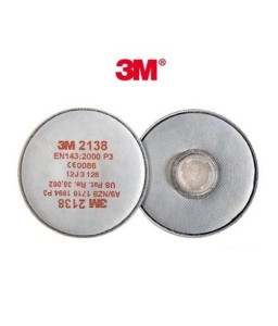 2 Filtres anti-poussière P3SL 2138 pour masques séries 6000 6500 et 7000 - 3M