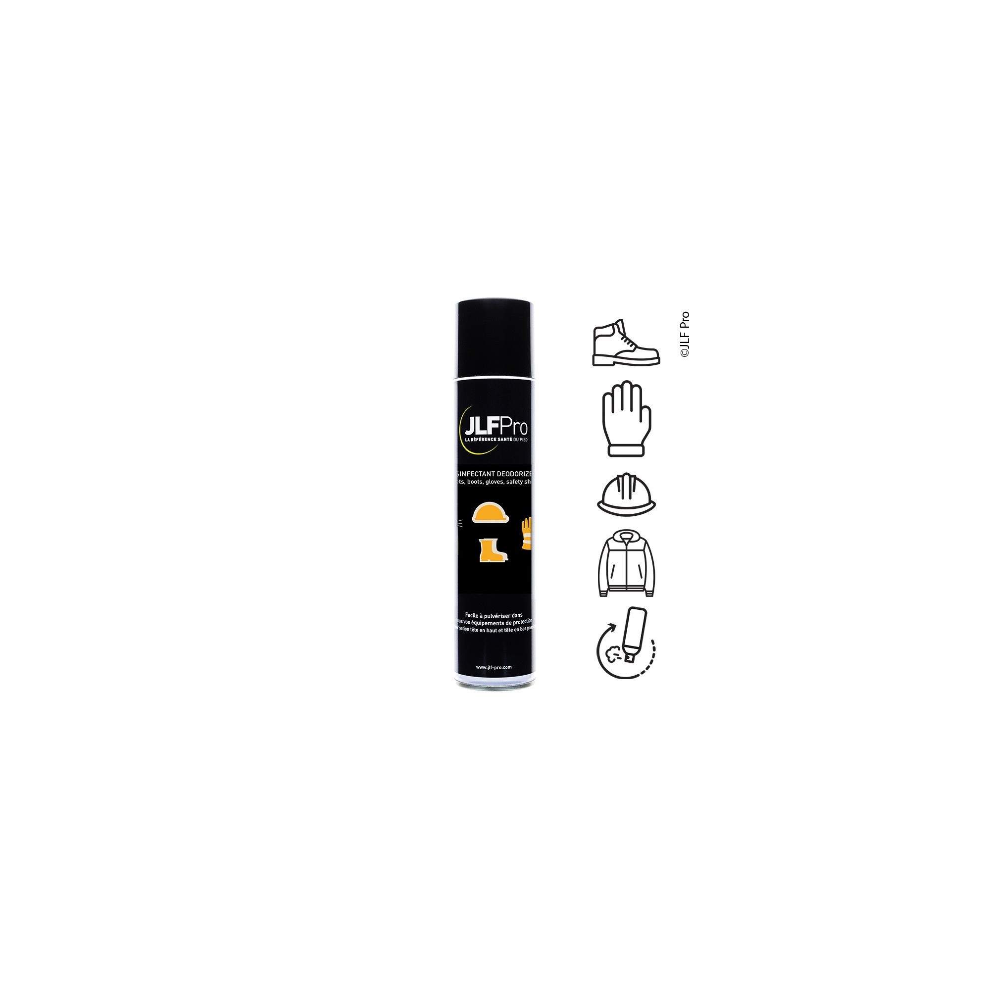 Spray désodorisant et désinfectant pour tous les EPI - JLF Pro