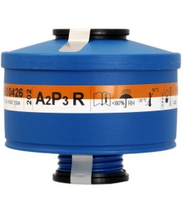 Filtre combiné à vis anti-poussières et vapeurs organiques 202 A2P3 R pour masque TR 82 - SPASCIANI