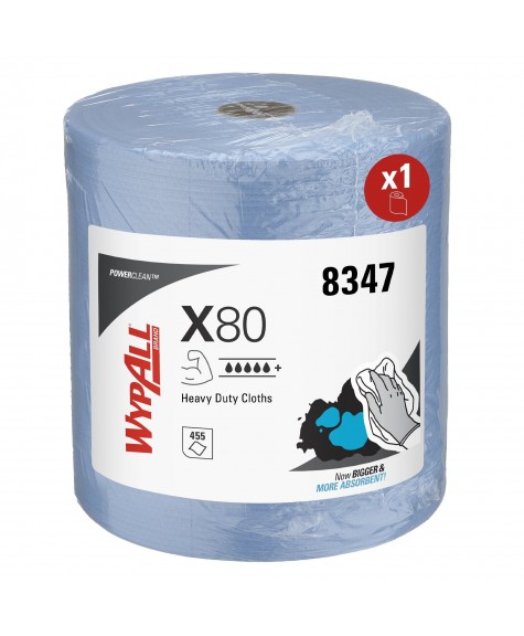 CHIFFONS WYPALL X80 BLEU 8347 - KIMBERLY-CLARK