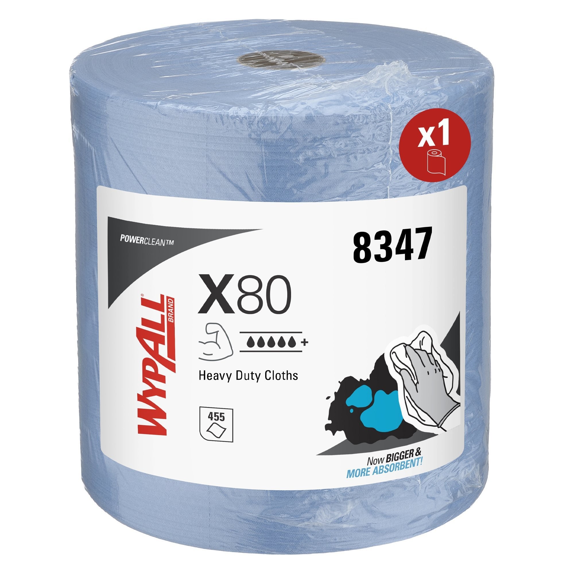 CHIFFONS WYPALL X80 BLEU 8347 - KIMBERLY-CLARK