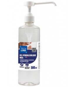 GEL HYDROALCOOLIQUE 500ML - TECHLINE