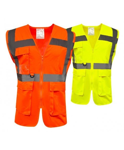 GILET HAUTE VISIBILITE LUMEN MULTIPOCHES RECYCLÉ - Sécuritop - SECURITOP