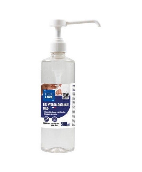 GEL HYDROALCOOLIQUE 500ML - TECHLINE